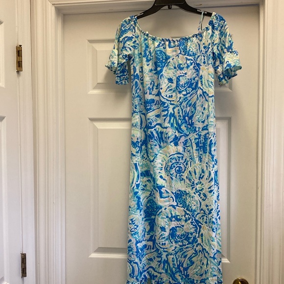 NWOT LILLY PULITZER knit dress XL colorful w/ruffle bottom & sleeves $129 - Picture 7 of 11